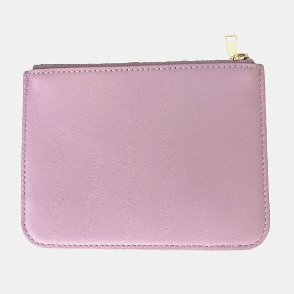 Maje Pink Crocodile Embossed Design Leather Zip Up Coin Wallet/Pouch NEW - Picture 5 of 8